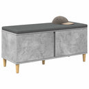 vidaXL Előtér pad Beton Szürke 100 x 38 x 46 cm Műanyag Fa és Szövet