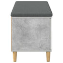 vidaXL Előtér pad Beton Szürke 100 x 38 x 46 cm Műanyag Fa és Szövet
