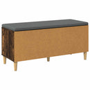 vidaXL Előtér pad Füstölt Tölgy 100 x 38 x 46 cm Műanyag Fa és Szövet