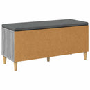 vidaXL Előtér pad Szürke Sonoma 100 x 38 x 46 cm Műanyag Fa és Szövet