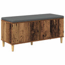 vidaXL Előtér pad Öreg fa 100 x 38 x 46 cm Műanyag Fa és Szövet