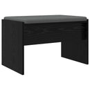 vidaXL Előtér pad párnával Fekete tölgy 63 x 38 x 40 cm