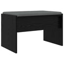 vidaXL Előtér pad párnával Fekete tölgy 63 x 38 x 40 cm