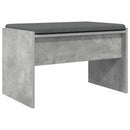 vidaXL Előtér pad párnával Beton Szürke 63 x 38 x 40 cm