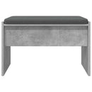 vidaXL Előtér pad párnával Beton Szürke 63 x 38 x 40 cm