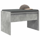 vidaXL Előtér pad párnával Beton Szürke 63 x 38 x 40 cm