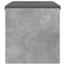 vidaXL Előtér pad párnával Beton Szürke 63 x 38 x 40 cm