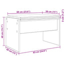 vidaXL Előtér pad párnával Füstölt tölgy 63 x 38 x 40 cm