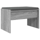 vidaXL Előtér pad párnával Szürke Sonoma 63 x 38 x 40 cm