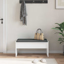 vidaXL Előtér pad párnával Fehér 80 x 38 x 46 cm