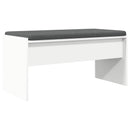 vidaXL Előtér pad párnával Fehér 80 x 38 x 46 cm