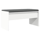 vidaXL Előtér pad párnával Fehér 80 x 38 x 46 cm