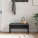 vidaXL Előtér pad párnával Fekete tölgy 83 x 38 x 40 cm