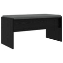 vidaXL Előtér pad párnával Fekete tölgy 83 x 38 x 40 cm
