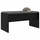 vidaXL Előtér pad párnával Fekete tölgy 83 x 38 x 40 cm