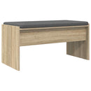 vidaXL Előtér pad párnával Sonoma tölgy 83 x 38 x 40 cm
