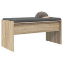 vidaXL Előtér pad párnával Sonoma tölgy 83 x 38 x 40 cm