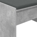 vidaXL Előtér pad párnával Beton Szürke 83 x 38 x 40 cm