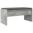 vidaXL Előtér pad párnával Beton Szürke 83 x 38 x 40 cm
