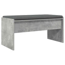 vidaXL Előtér pad párnával Beton Szürke 83 x 38 x 40 cm