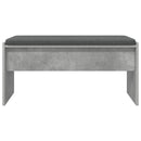 vidaXL Előtér pad párnával Beton Szürke 83 x 38 x 40 cm