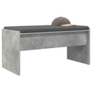 vidaXL Előtér pad párnával Beton Szürke 83 x 38 x 40 cm