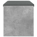 vidaXL Előtér pad párnával Beton Szürke 83 x 38 x 40 cm