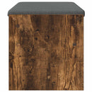 vidaXL Előtér pad párnával Füstölt tölgy 83 x 38 x 40 cm