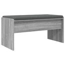 vidaXL Előtér pad párnával Szürke Sonoma 83 x 38 x 40 cm