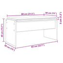 vidaXL Előtér pad párnával Öreg fa 83 x 38 x 40 cm
