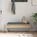 vidaXL Előtér pad párnával Sonoma tölgy 103 x 38 x 40 cm