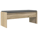 vidaXL Előtér pad párnával Sonoma tölgy 103 x 38 x 40 cm