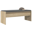 vidaXL Előtér pad párnával Sonoma tölgy 103 x 38 x 40 cm