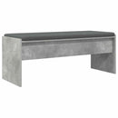 vidaXL Előtér pad párnával Beton Szürke 103 x 38 x 40 cm