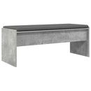 vidaXL Előtér pad párnával Beton Szürke 103 x 38 x 40 cm