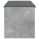 vidaXL Előtér pad párnával Beton Szürke 103 x 38 x 40 cm