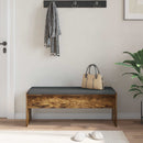 vidaXL Előtér pad párnával Füstölt tölgy 103 x 38 x 40 cm