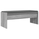 vidaXL Előtér pad párnával Szürke Sonoma 103 x 38 x 40 cm