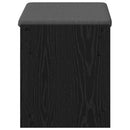 vidaXL Előtér pad Fekete Tölgy 63 x 38 x 45 cm Műanyag Fa és Szövet