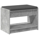 vidaXL Előtér pad Beton Szürke 63 x 38 x 45 cm Műanyag Fa és Szövet