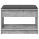 vidaXL Előtér pad Beton Szürke 63 x 38 x 45 cm Műanyag Fa és Szövet