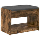 vidaXL Előtér pad Füstölt Tölgy 63 x 38 x 45 cm Műanyag Fa és Szövet