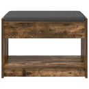 vidaXL Előtér pad Füstölt Tölgy 63 x 38 x 45 cm Műanyag Fa és Szövet