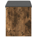 vidaXL Előtér pad Füstölt Tölgy 63 x 38 x 45 cm Műanyag Fa és Szövet