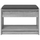 vidaXL Előtér pad Szürke Sonoma 63 x 38 x 45 cm Műanyag Fa és Szövet
