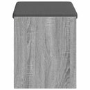 vidaXL Előtér pad Szürke Sonoma 63 x 38 x 45 cm Műanyag Fa és Szövet