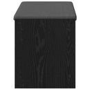 vidaXL Előtér pad Fekete Tölgy 83 x 38 x 45 cm Műanyag Fa és Szövet