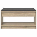 vidaXL Előtér pad Sonoma tölgy 83 x 38 x 45 cm Műanyag Fa és Szövet