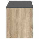 vidaXL Előtér pad Sonoma tölgy 83 x 38 x 45 cm Műanyag Fa és Szövet