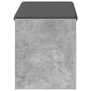vidaXL Előtér pad Beton Szürke 83 x 38 x 45 cm Műanyag Fa és Szövet
